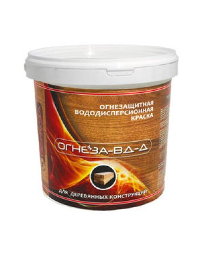 Краска огнезащитная водно-дисперсионнаявспучивающаясядля дерева Огнеза марки «ОГНЕЗА-ВД-Д» , ведро 3 кг. в Ессентуках Огнезащитные краски Pintop.ru