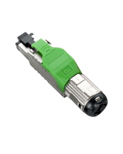 Разъем полевой оконцовки RJ-45 8P8C Hyperline PLUE-8P8C-S-C6A-SH-GN в Ессентуках Коннекторы и разъемы Pintop.ru