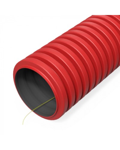 Труба гофр. двуст. ПНД гибкая тип 1250 (SN63) с/з красная d50 мм (100м/200м уп/пал) Промрукав (PR15.00977) в Ессентуках Труба гофрированная Pintop.ru