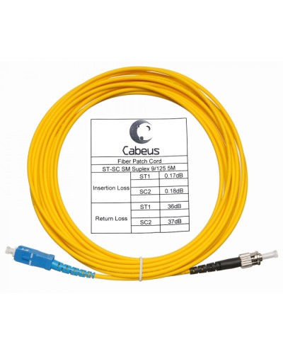Шнур оптический simplex SC-ST 9/125 sm 7м LSZH Cabeus FOP(s)-9-SC-ST-7m в Ессентуках Патч-корды оптические Pintop.ru