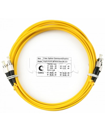 Шнур оптический duplex FC-FC 9/125 sm 7м LSZH Cabeus FOP(d)-9-FC-FC-7m в Ессентуках Патч-корды оптические Pintop.ru