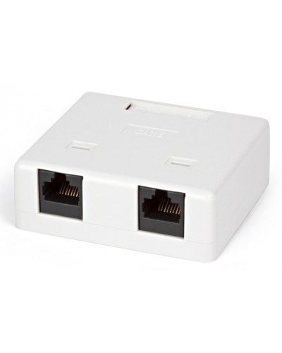 Розетка компьютерная RJ-45(8P8C) Hyperline SB1-2-8P8C-C6-WH в Ессентуках Розетки компьютерные и телефонные Pintop.ru