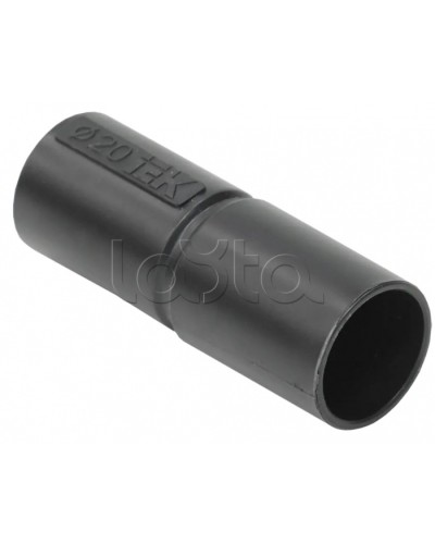 Муфта труба-труба GI20G черный IEK (CTA10D-GIG20-K02-100) в Ессентуках Повороты, муфты, тройники Pintop.ru