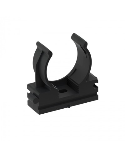 CFQ25 Держатель (клипса) для труб, для монтажного пистолета D25мм, цвет чёрный (50шт) Экопласт (41525BL) в Ессентуках Держатели, клипсы, скобы Pintop.ru